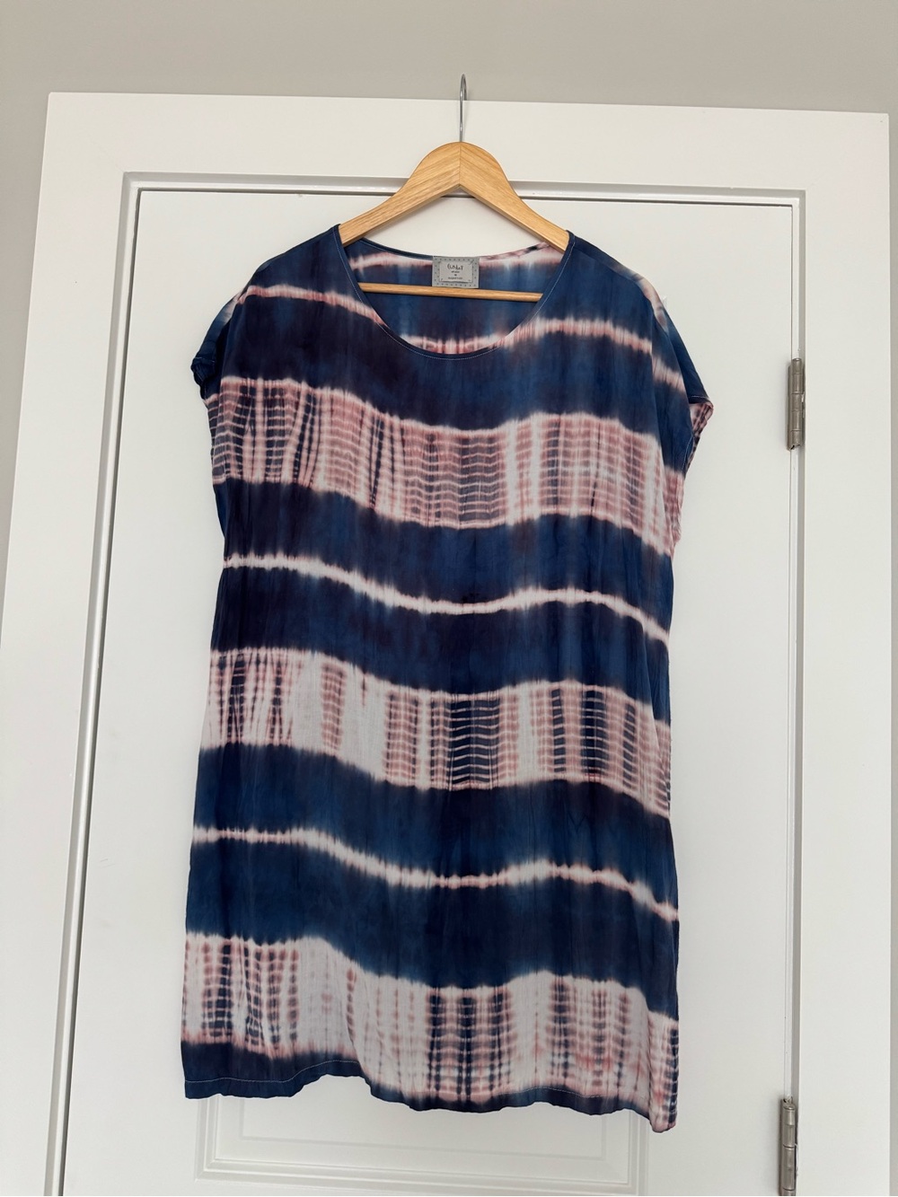 Chalet Navy and Pink Tie-Dye Mini Dress